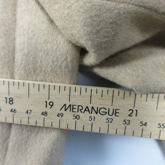 Talbots Pure Camel Hair Nehru Band Collar Blazer Women 12 Beige Button Vtg 520 - Picture 6 of 10